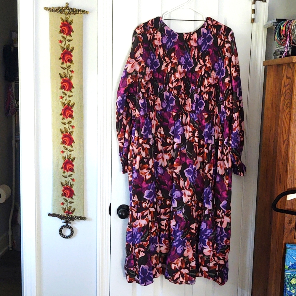 Terra & Sky Jeweltone Cotton 2X Dress NWT